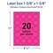 Avery Neon Magenta Paper Labels, 1-5/8" x 1-5/8" Square Scalloped